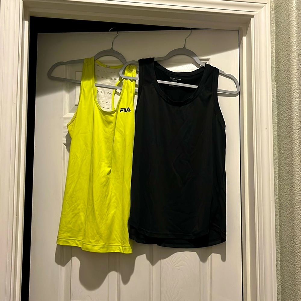 Workout tank tops + Santa ornament
